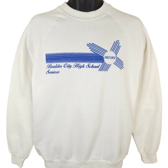 Vintage Boulder City High School Sweatshirt Mens Size Medium 80s Class Of 88 - Picture 2 of 8